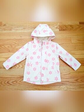 Primark Pink and White Floral Hooded Raincoat